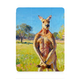 front view of personalized iPad case with pencil holder and Australia Wild Animal design