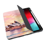 personalized iPad case with pencil holder and Australia Oil Painting design - swap