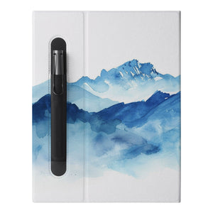 The Personalized VistaCase reMarkable Pen Holder Case with Watercolor View design features a built-in Marker pen holder,