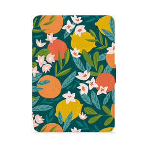 front view of personalized kindle paperwhite case with with Fruits design - swap