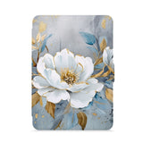 front view of personalized kindle paperwhite case with Flower Art design