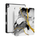 front and back view of personalized iPad case with pencil holder and 04 design