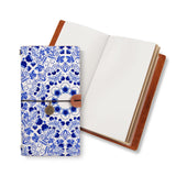 opened midori style traveler's notebook with Aztec Tribal design