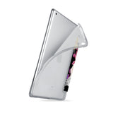 iPad SeeThru Casd with Black Flower Design 