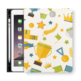 frontview of personalized iPad folio case with 6 design