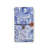 the front top view of midori style traveler's notebook with 4 design